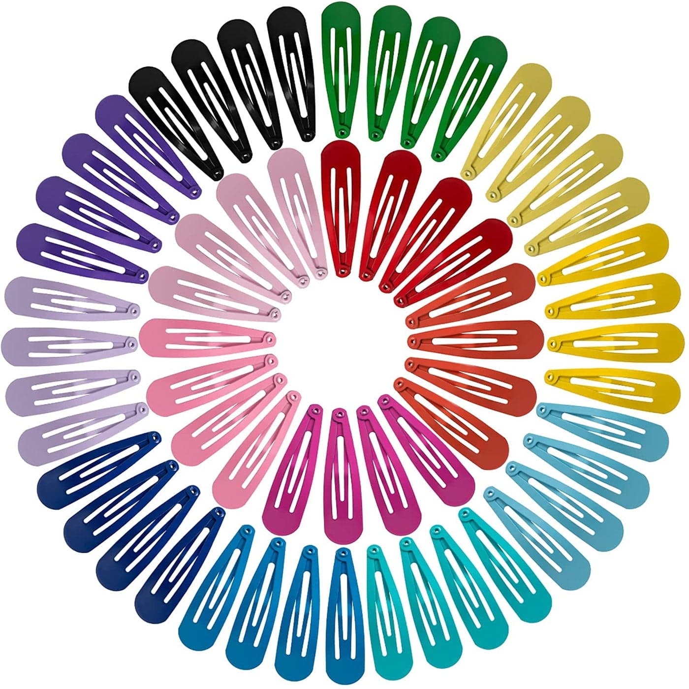 BetyBedy 60 Pcs Hair Barrettes NonSlip Hair Clips 2 Inch Metal Hairpins Accessories for Toddlers Girls Kids Teens Women 15 Assorted Colors