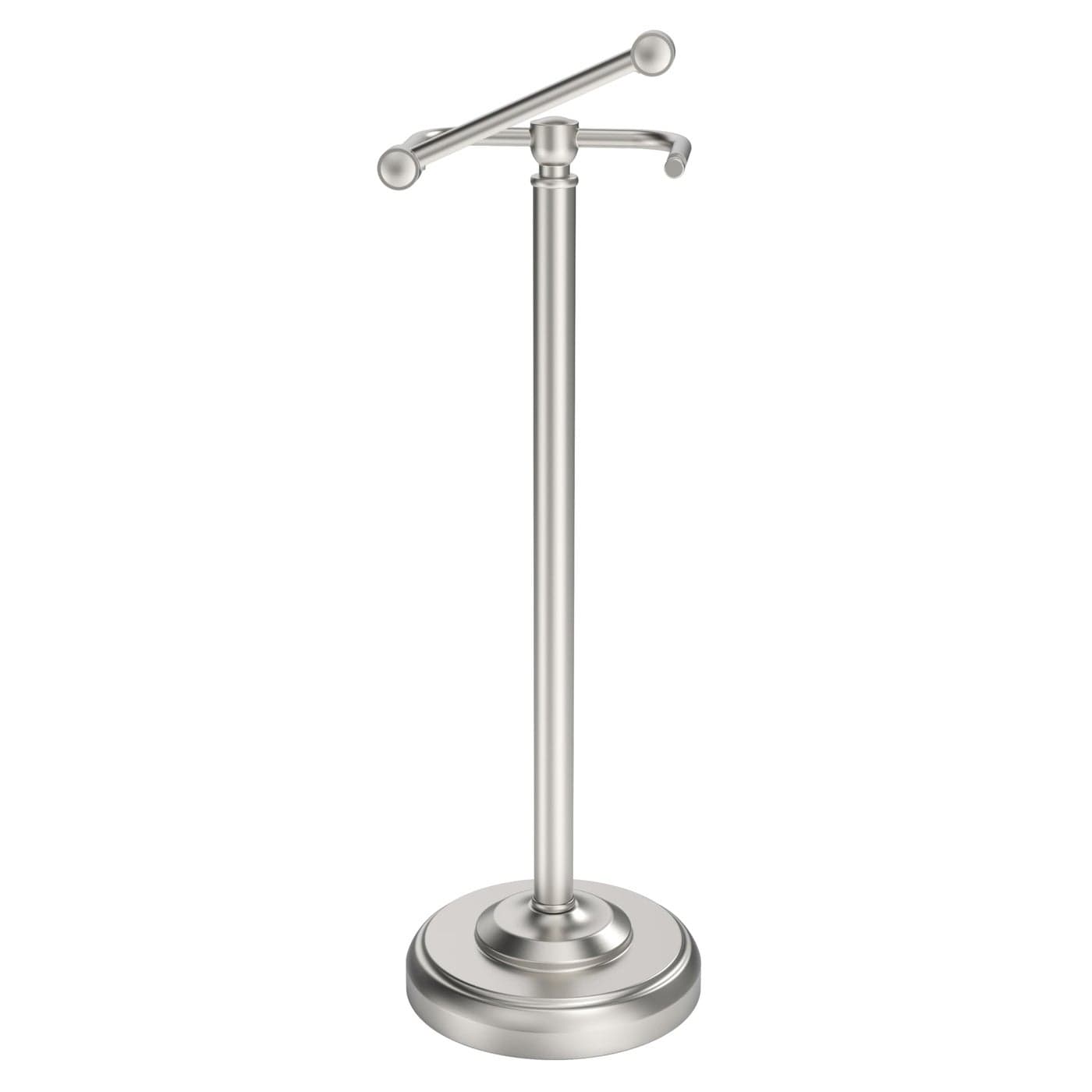 WZKALY Toilet Paper Holder Stand Brushed Nickel Toilet Paper Holder Free Standing Post Pivoting Design Stable Weighted Base SUS304 Stainless Steel for BathroomMega Roll