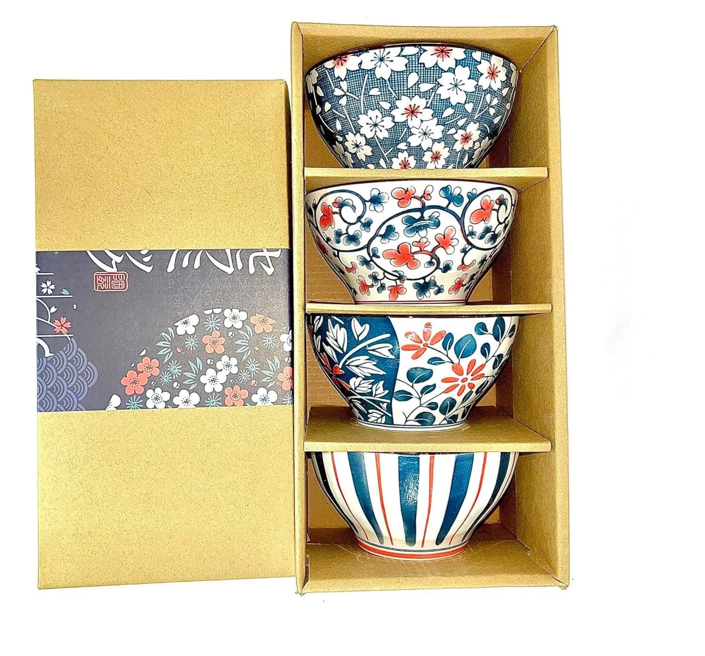ONICORN Ceramic Cereal Bowls for Side Dishes Pasta Salad Cereal Soup Dipping Sauces Rice Microwave Dishwasher Safe Beautiful Gift Box Packed Pack of 4