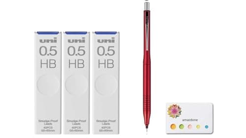 uni Kuru Toga Advance Upgrade Model 05mm Mechanical Pencil Red Body M510301P15 Uni Mechanical Pencil LeadThe Uni SmudgeProof Leads 05mm HB 3 Set and amazdone Sticky Notes