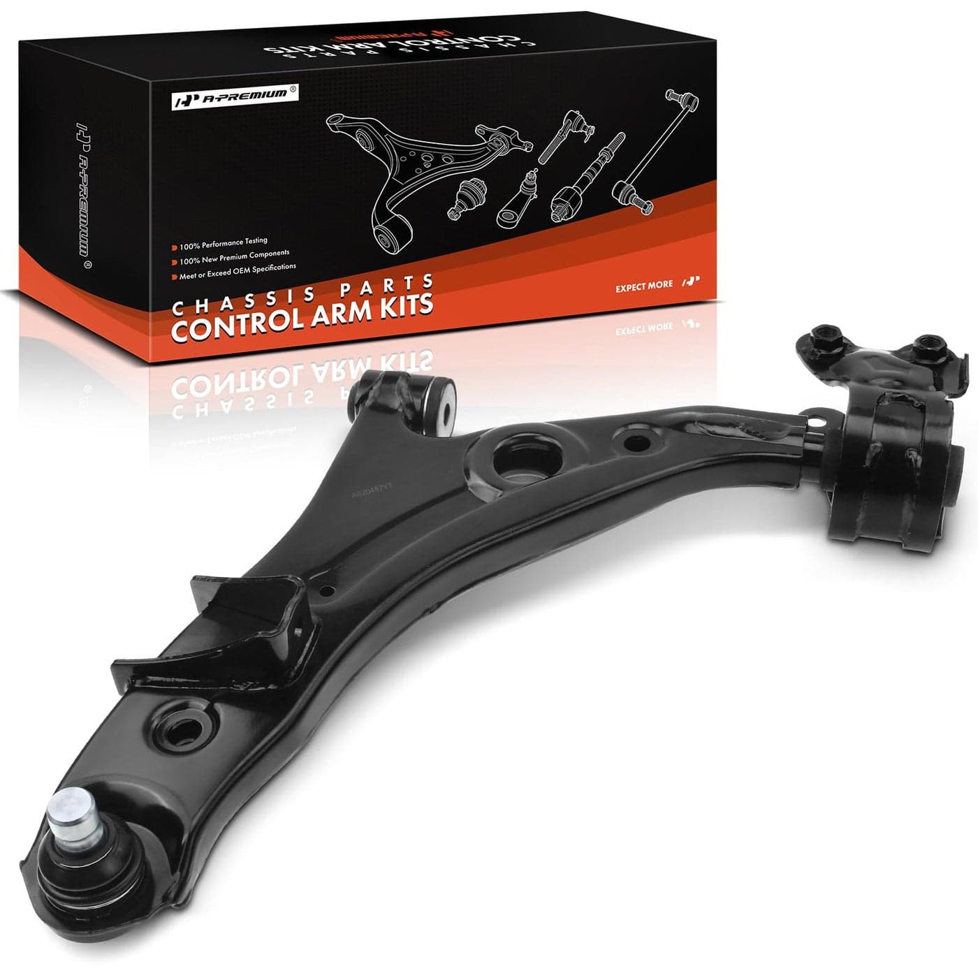 APremium Front Left Lower Control Arm with Ball Joint Bushing Compatible with Ford Edge 20072014 Lincoln MKX 20072015