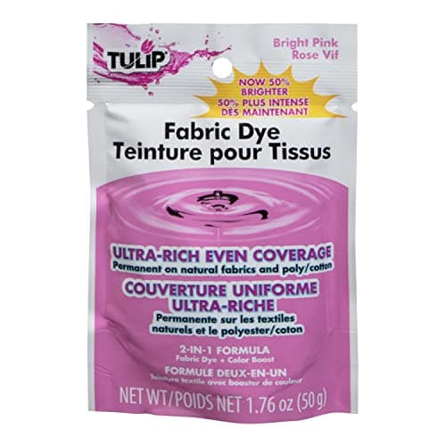 Tulip Permanent Fabric Dye Powder, Hot Dye Method for Vibrancy, Long-Lasting Color, Bright Pink