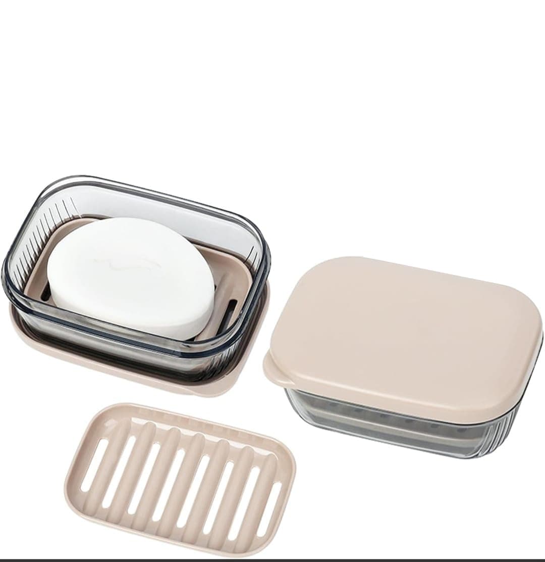 THE SR Brand Plastic Soap Holder 1 Pack, Travel Soap Container with Lid, Travel Size Toiletries, Portable Bar Soap Holder, Soap Box, Soap Dish for Traveling, Camping, Gym, Bathroom (Pack of 1),Multi