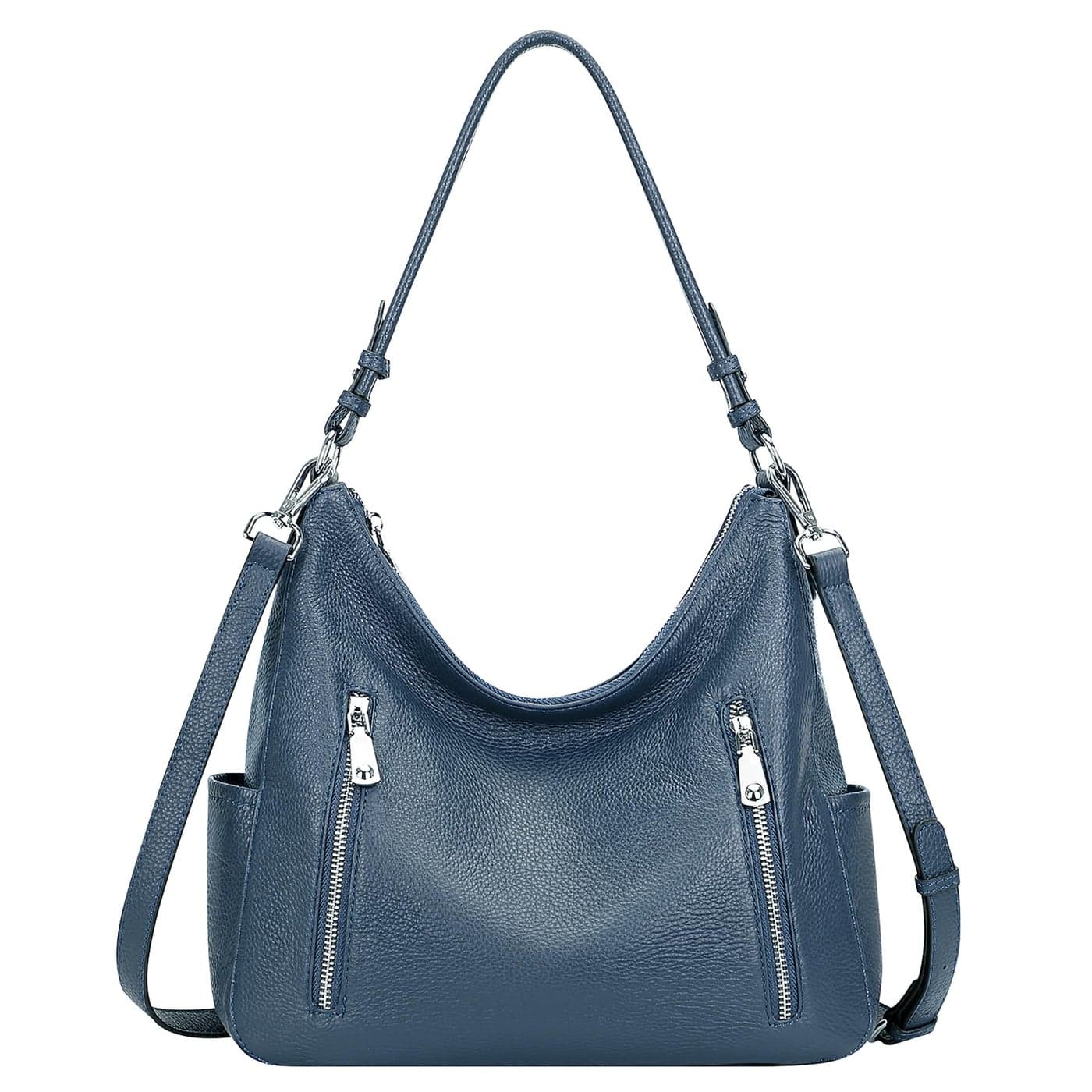 Over Earth Genuine Leather Purses and Handbags for Women Hobo Shoulder Bag Ladies Crossbody Bags MediumO150E UG Indigo Blue