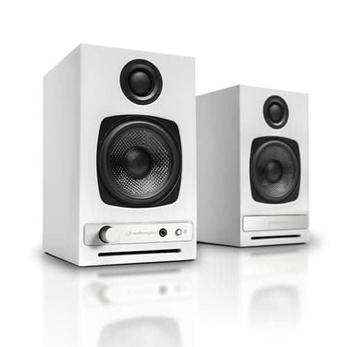 Audioengine A2-HD (HD3) Wireless Bluetooth PC and Computer Desktop Speakers with aptX HD - USB, RCA, Headphone Compatible