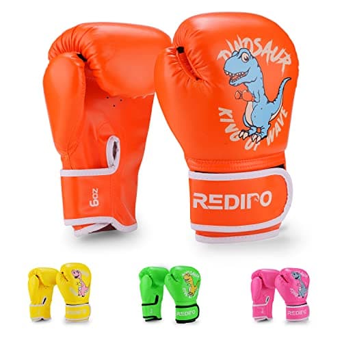 Redipo Kids Boxing Gloves for Boys and Girls, Youth Boxing Training Gloves for Kids 3-15, 4&6OZ Punching Bag Kickboxing Thai Mitts MMA Training Sparring Gloves