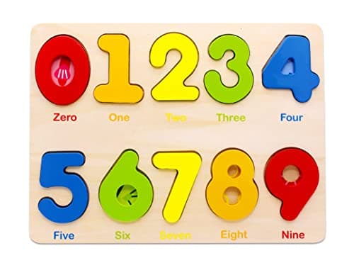 Aile Wooden Preschool Learning Number Puzzles Toys for Kids Age 24 Educational Toys
