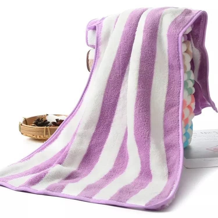 Outlay Home Microfiber 450 GSM High Absorbent & Quick Dry Bath Towel for Beach, Pool, Travel, Spa, yoga and Shower - 70 x 140 cm, Purple