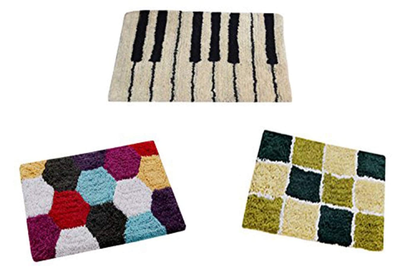 AAZEEM Cotton Door Mat Pack of 3