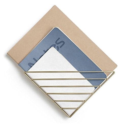 INDIAN DECOR Desktop and Wall-Mounted Triangle Shaped Bookshelf/Magazine Holder/Magazine Rack/Metal Rack/Bookshelf Wall Shelves (Steel)