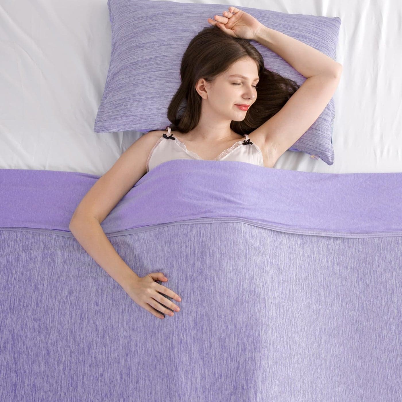 Elegear Revolutionary Cooling Blanket Throw Absorbs Heat to Keep Body Cool for Night Sweats ArcChill 30 Cool Fiber QMax05 for Hot Sleepers Lightweight Summer Cold Blankets for Sleeping Purple