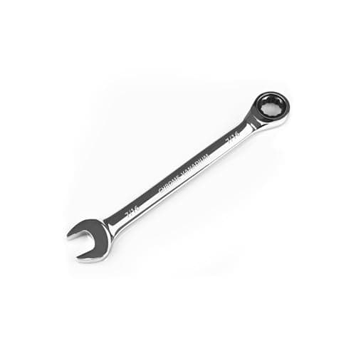 Egofine 7/16 inch Ratcheting Combination Wrench SAE, Industrial Grade Gear Spanner with 12-Point Design, 72-Tooth Ratchet, Chrome Vanadium Steel