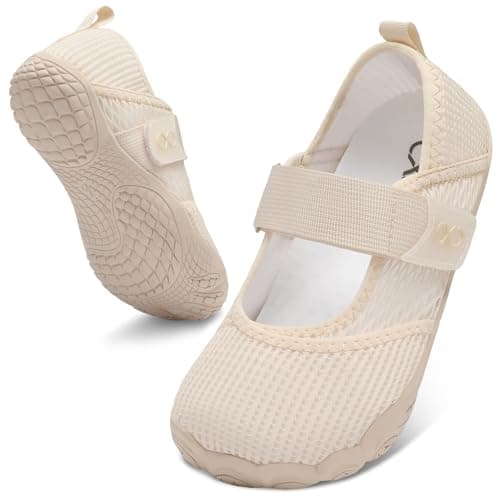XIHALOOK Water Shoes for Women Quick Dry Barefoot Minimalist Shoes for Beach Swim Pool Surf Yoga Walking Beige 7.5 M US