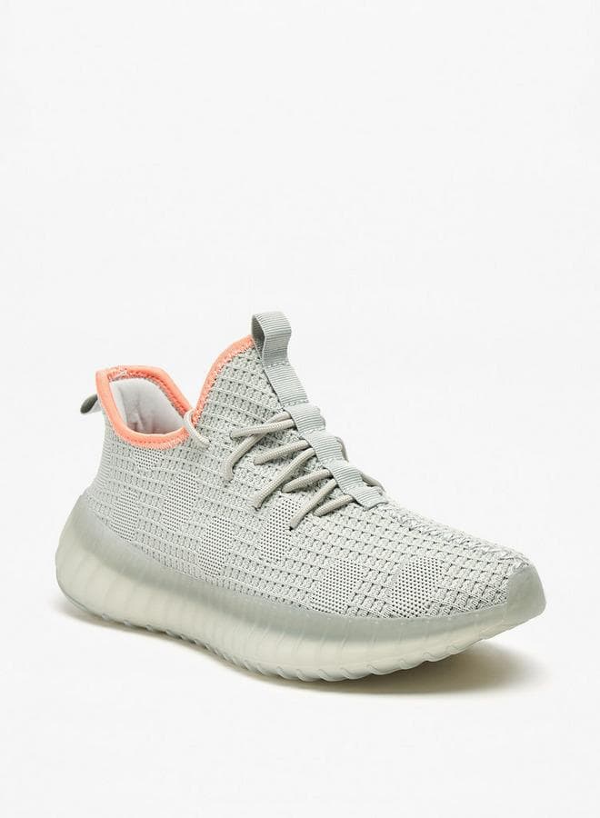 Mesh Walking Shoes With Lace-Up Closure — 38