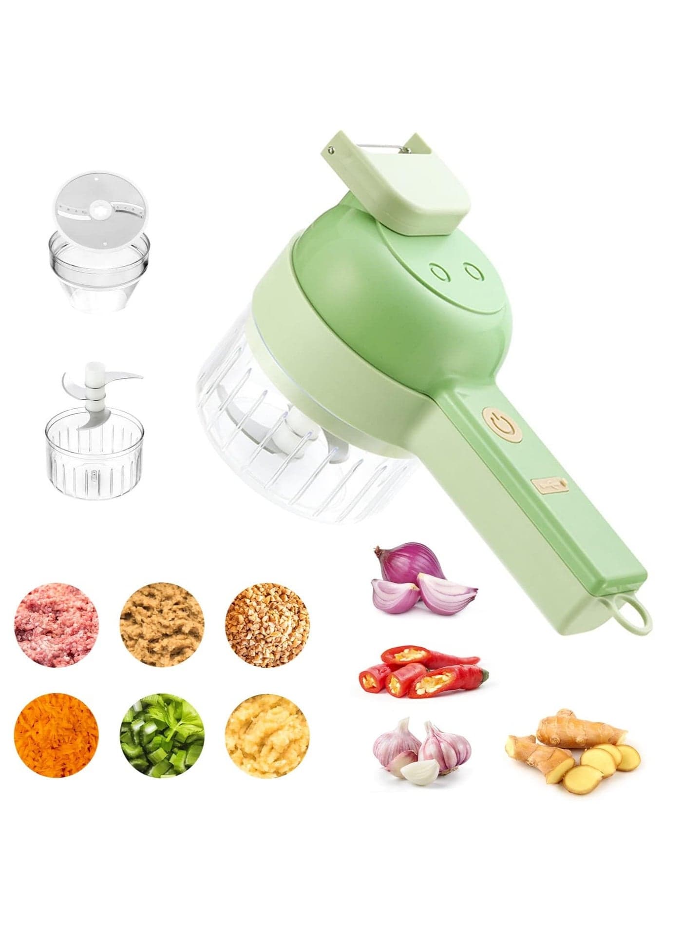 Electric garlic press garlic grinder garlic press cutting and pressing garlic stirring machine multifunctional vegetable cutting Peeler