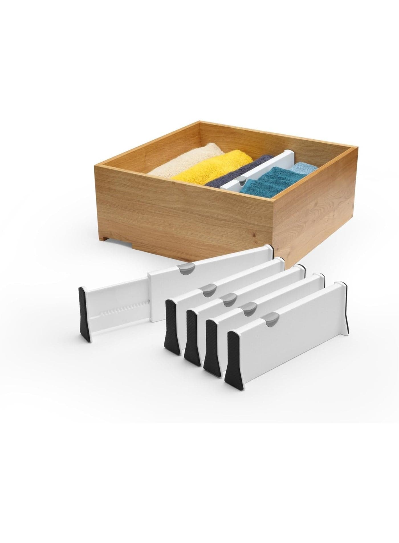 Draw divider 5 pack - Adjustable Draw Dividers for Baby Clothes & Drawer Organizers for Clothing- Nursey Drawer Organizers & Drawer Separators 4" High x 11"- 17.25" Long