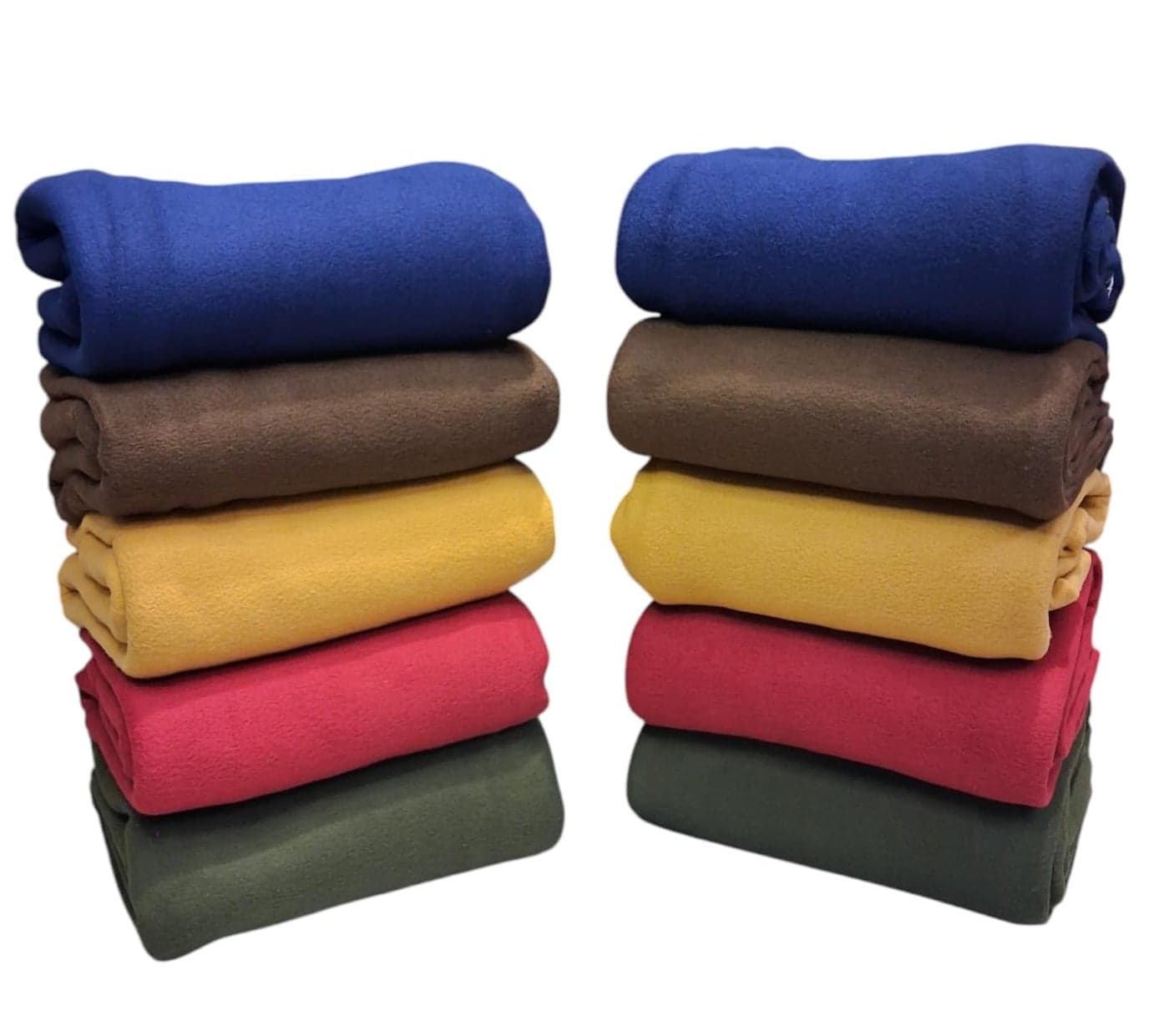 MAMRAJ Single Bed Polar Fleece Blanket – Soft Micro Fleece – Skin Friendly, 58x88 Inch, Plain (Multicolor, Set of 10)
