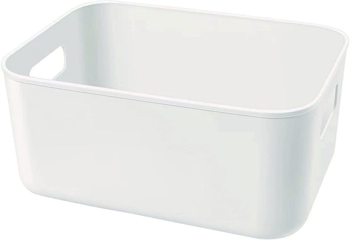 Amyup Set Of 3 Plastic Storage Bins,Versatile Kitchen Pantry Organization and Storage,for Plastic Storage Container Under Bed,Under Sink Bathroom Organizer (White, 3 Pack Small)