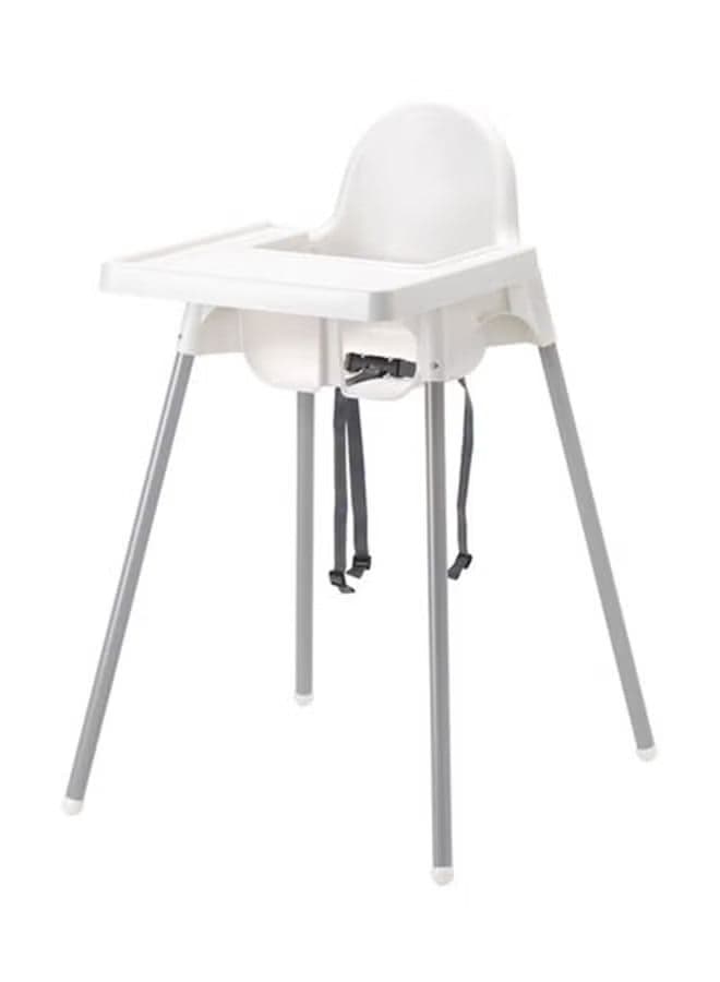 Multifunctional Elevated High Chair With Dining Tray And Safety Seat Belt For Children