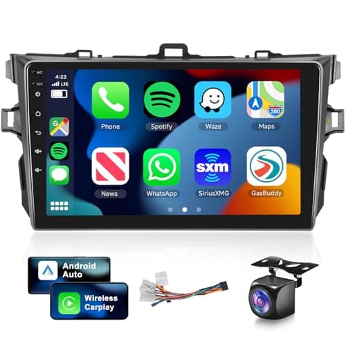 5G WiFi Android 15 Car Stereo for Toyota Corolla 2009-2013 with Wireless Carplay Android Auto, 9 Inch Touch Screen Android Radio Support GPS/Bluetooth/FM/SWC/Backup Camera