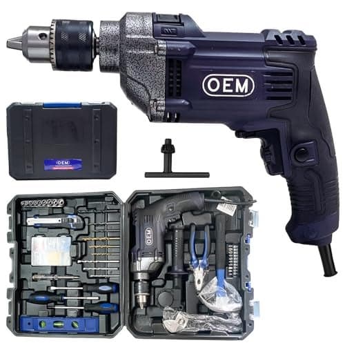 OEM Professional 13mm Impact Drill Machine 810W Kit – Heavy Duty Hammer Drill for Wall Drilling with Full Copper Motor, Variable Speed, Forward & Reverse Function, 6-Month Warranty