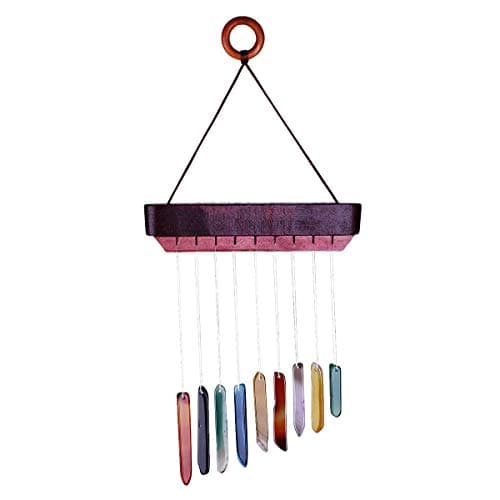 Rockcloud Agate Slices Geode Wind Chime Home Garden Decoration Figurine