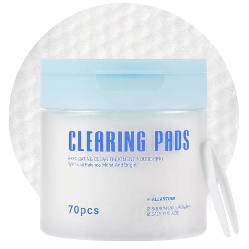 Shodu Salicylic Acid Toner Pads Face Care Gentle Pore Shrinking Face Exfoliator Toner Pads Soothing Skin Care Dual Texture Salicylic Acid Pad Oil Control Deep Cleansing Facial Cotton Pack of 70