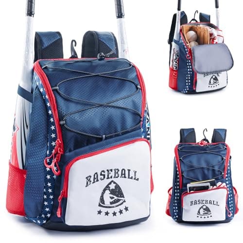 VIGEGARI Kids Baseball Bag for Boys 812 Baseball Backpack for Boys 58 Girls Softball Bag Youth Baseball Bag for TBall Softball Equipment Baseball Gear Bat Bag for Boys Girls