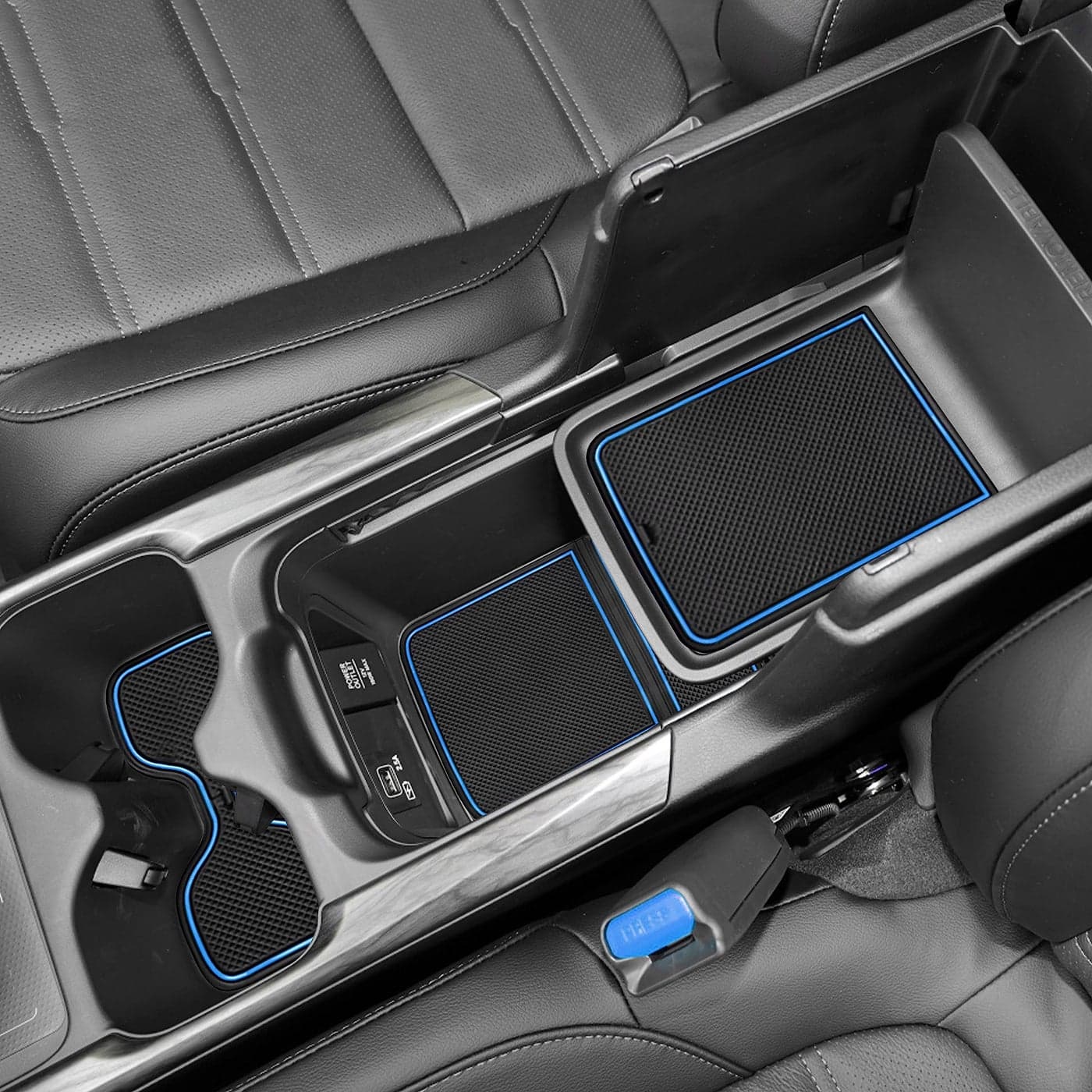 SENSHINE for Honda CRV CRV Accessories 2020 2021 2022 Cup Holder Insert Center Console Liner Trim Door Packet Mats NonSlip Anti Dust Premium Custom Interior 20PC Set Blue Trim