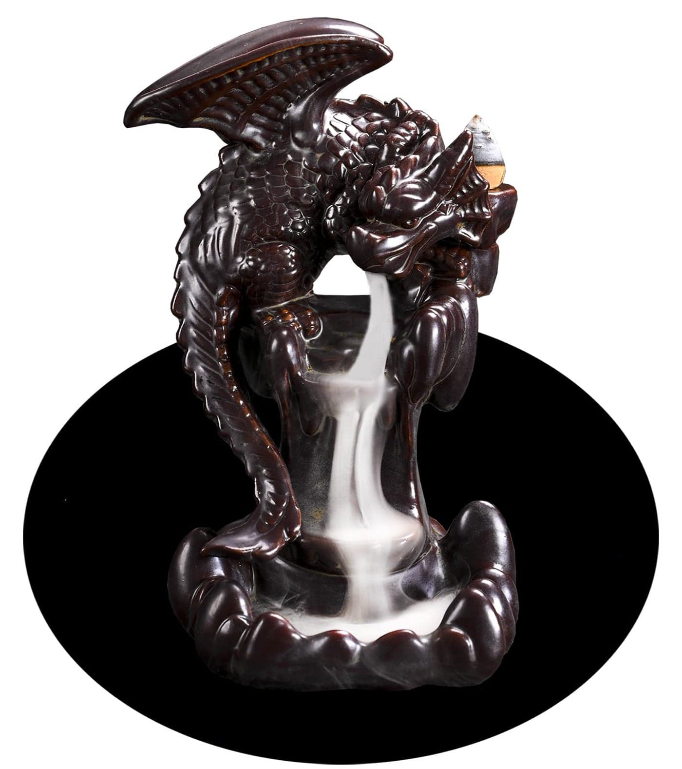 Dragon Backflow Incense Burner Waterfall Incense Holder Ornamen Statue Fountain Home Decor