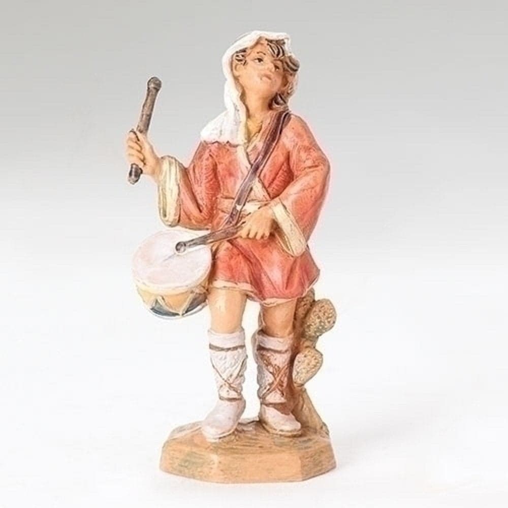 Roman Jareth Drummer Boy 35 Inches Scale Polymer Nativity Fontanini Figurine Home Decor