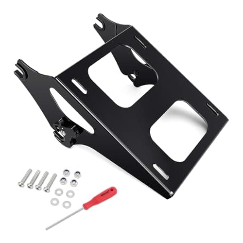 Benlari Thicker Tour Pack Mount Detachable 2-Up Trunk Tour Pack Mounting Rack,Fit for Harley Davidson Touring Street Glide Road King Road Glide Electra Glide 2014-2024 (Black)