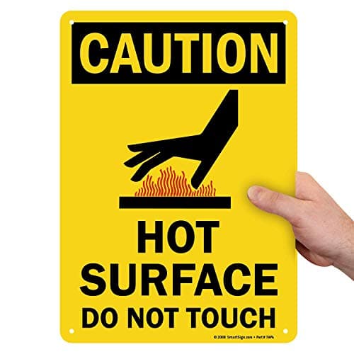 SmartSign "Caution - Hot Surface, Do Not Touch" Sign | 10" x 14" Aluminum