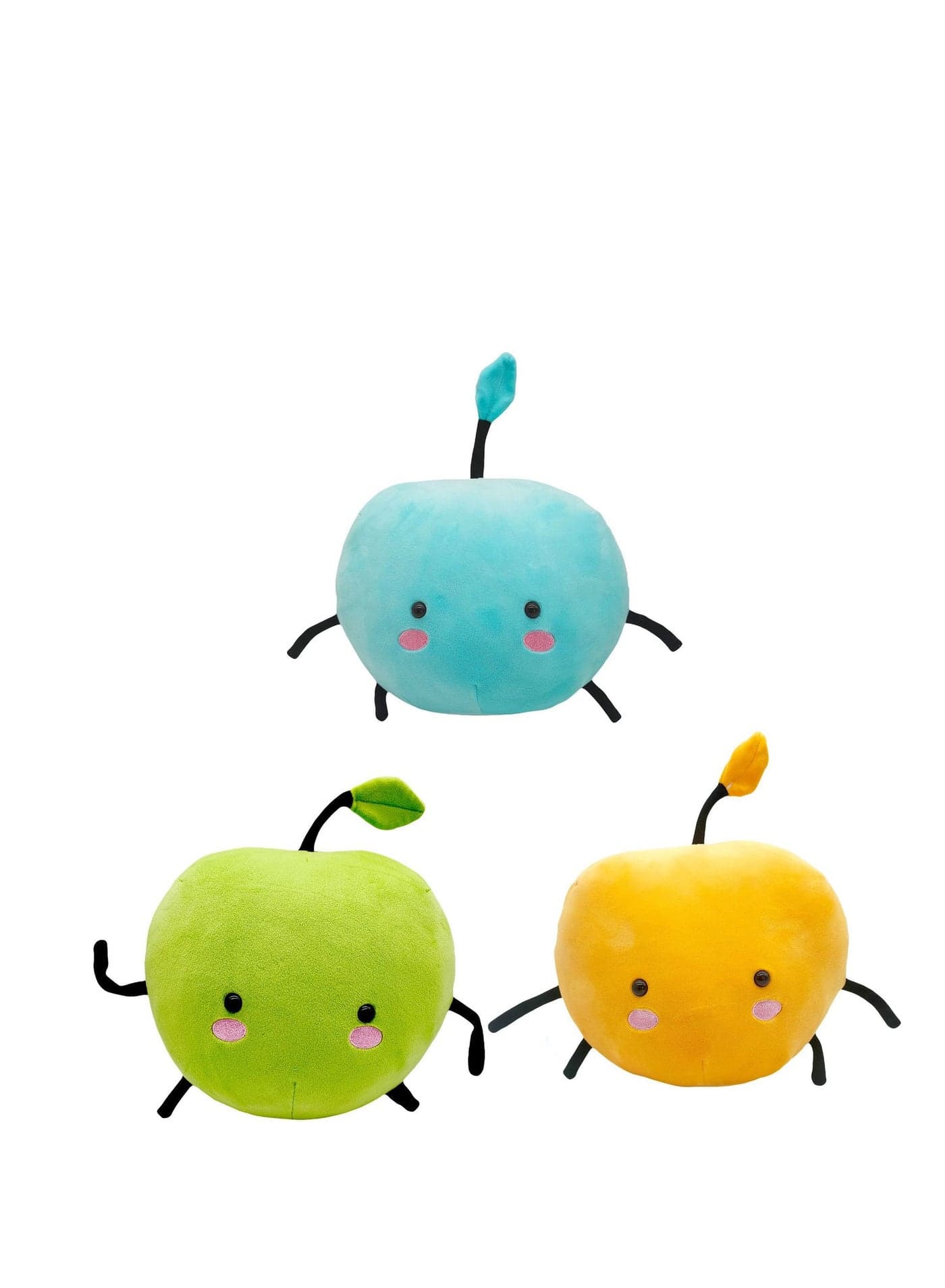 3Pcs Stardew Plush Toy Valley Doll Figure Apple Junimo Plush Plants Stuffed Animal Green Soft Plush Pillow, Best Gift for Your Family