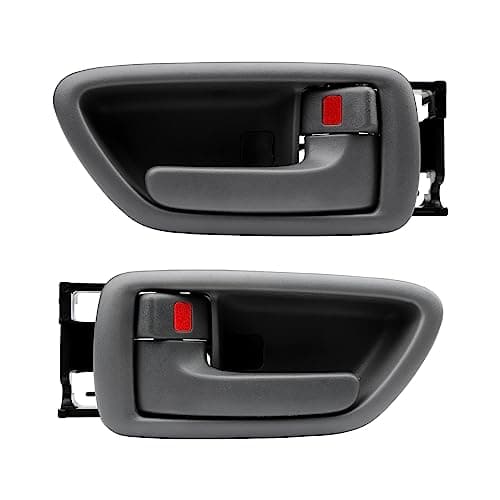 Interior Door Handles W/ Bezel (Pair), Gray, Compatible with 2000-2007 Toyota Avalon Sequoia Tundra (Crew Cabs Only), Inner Front / Rear Left Driver & Right Passenger | 69205-0C030-B1,69206-0C030-B1