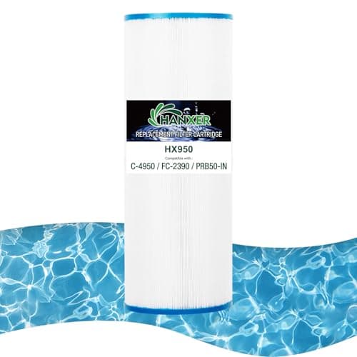 HANXER PRB50IN Spa Filter Cartridge Replaces for C4950 41321202 Filbur FC2390 03FIL1600 172380 J200 Series SD00201 SD00455 40506 50 SqFt Hot Tub Filter 1 Pack