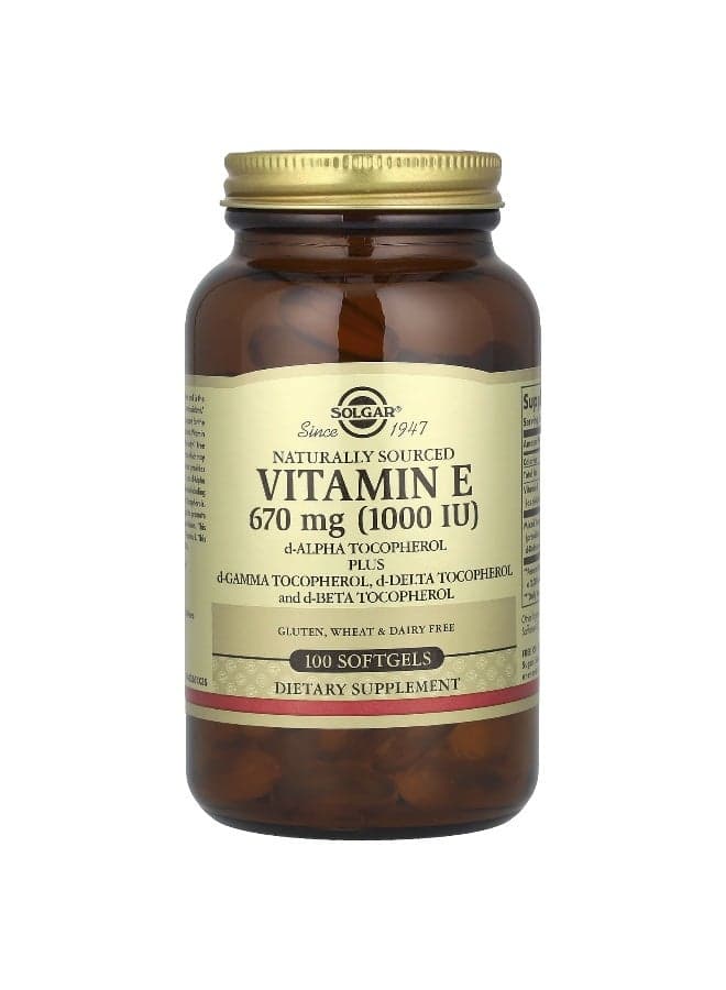 Vitamin E, 670 mg (1,000 IU) 100 Softgels packaging May Vary