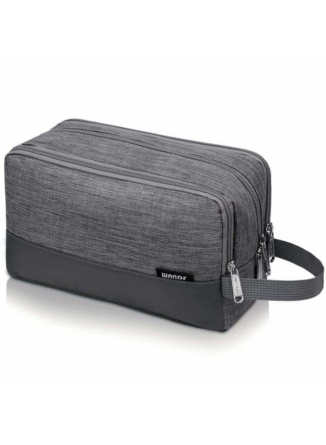 Toiletry Bag for Men Hanging Dopp Kit Water Resistant Shaving Bag Small Toiletry Bag for Traveling (Denim Grey)