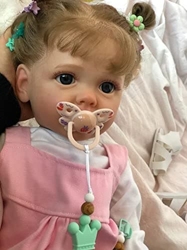 KOKOMANDY Lifelike Reborn Baby Dolls Girl Silicone Full Body 22 Inch 55cm Real Reborn Girl Baby Waterproof Bath Cuter Toddler Doll Gifts