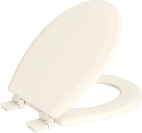 PROFLO PFTSWEC1000 Round Closed-Front Toilet Seat with Quick Release and Lid - Biscuit