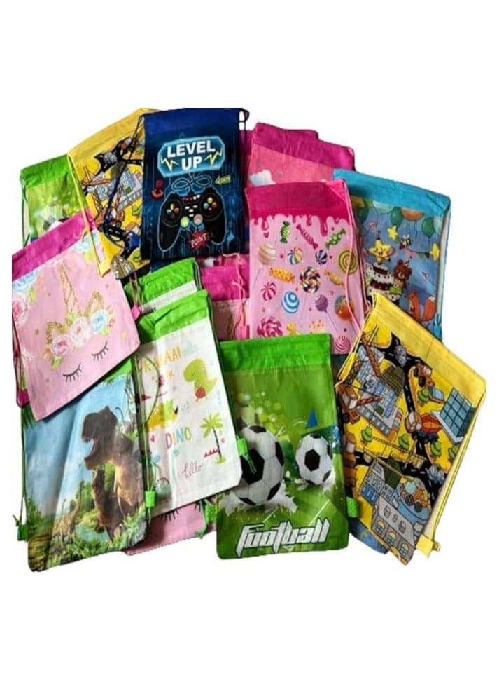 Drawstring Bag for Boys/Girls Travel Storage Package Cartoon School Backpack Children Kids Birthday Party Favors Bags Random 30 designs