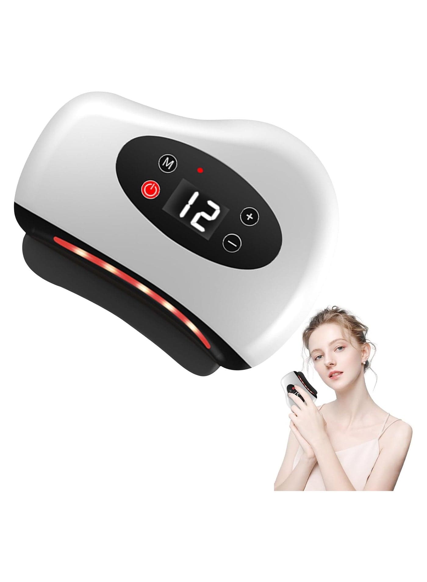 Vibration Electric Gua Sha Scraping Massager, 9 Levels, Stone Needle, Hot Compress, Massage, Light Massage Tool, Heated Guasha Machine Stone WarmersStone Warmers