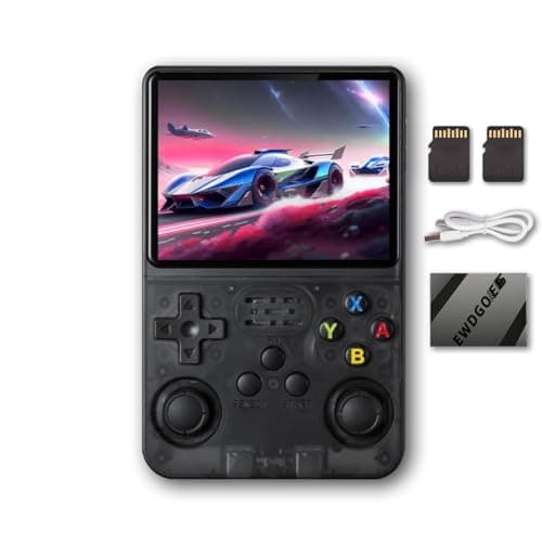 GSH R36S Handheld Game Console 3.5 inch Retro Emulator System Assorted Colour 64GB (128gb), Assorted Colours