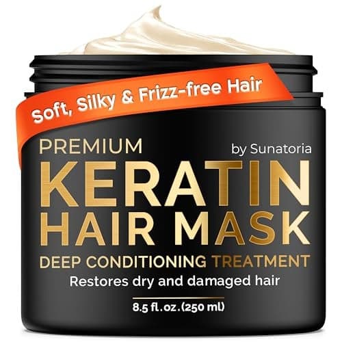 SUNATORIA Keratin Hair Mask Deep Conditioner for Dry Damaged Hair Hydrates Repairs Nourishes Keratin Hair Treatment Deep Conditioning Hair Mask Keratina Mascarilla Para el Cabello
