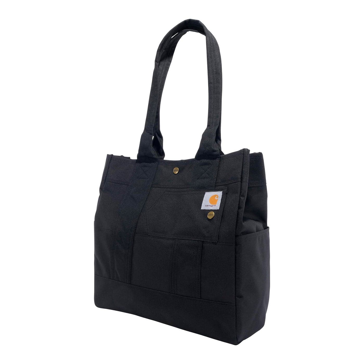 Carhartt Vertical Snap Tote Durable Water Resistant Tote Bag with Snap Closure Black