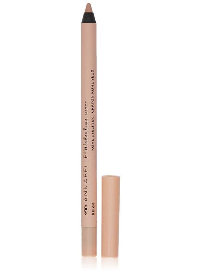 Annabelle Waterline Matte Kohl Eyeliner Pencil, Beige, Intense Colours, Matte Finish, Easy-To-Apply, Long-Lasting 10h, Waterproof, Transferproof, Cruelty-Free, 1.2 g