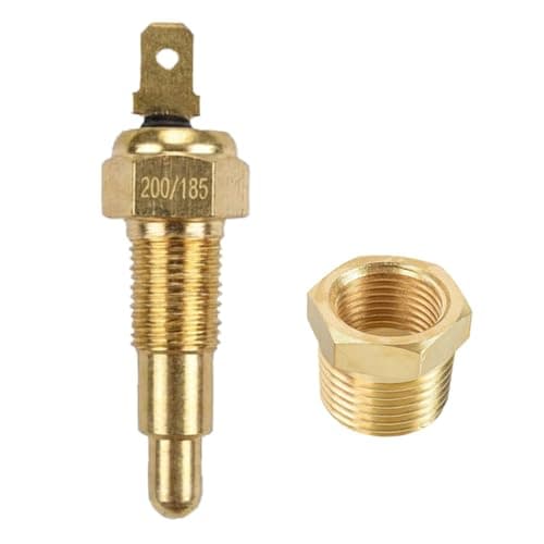 Electric Cooling Fan Thermostat Switch 185 to 200 Degree Car Engine Radiator Sensor Switch with 38 Pipe Thread AC Fan Thermostat Temperature Switch for 10 12 14 16 Fan 200