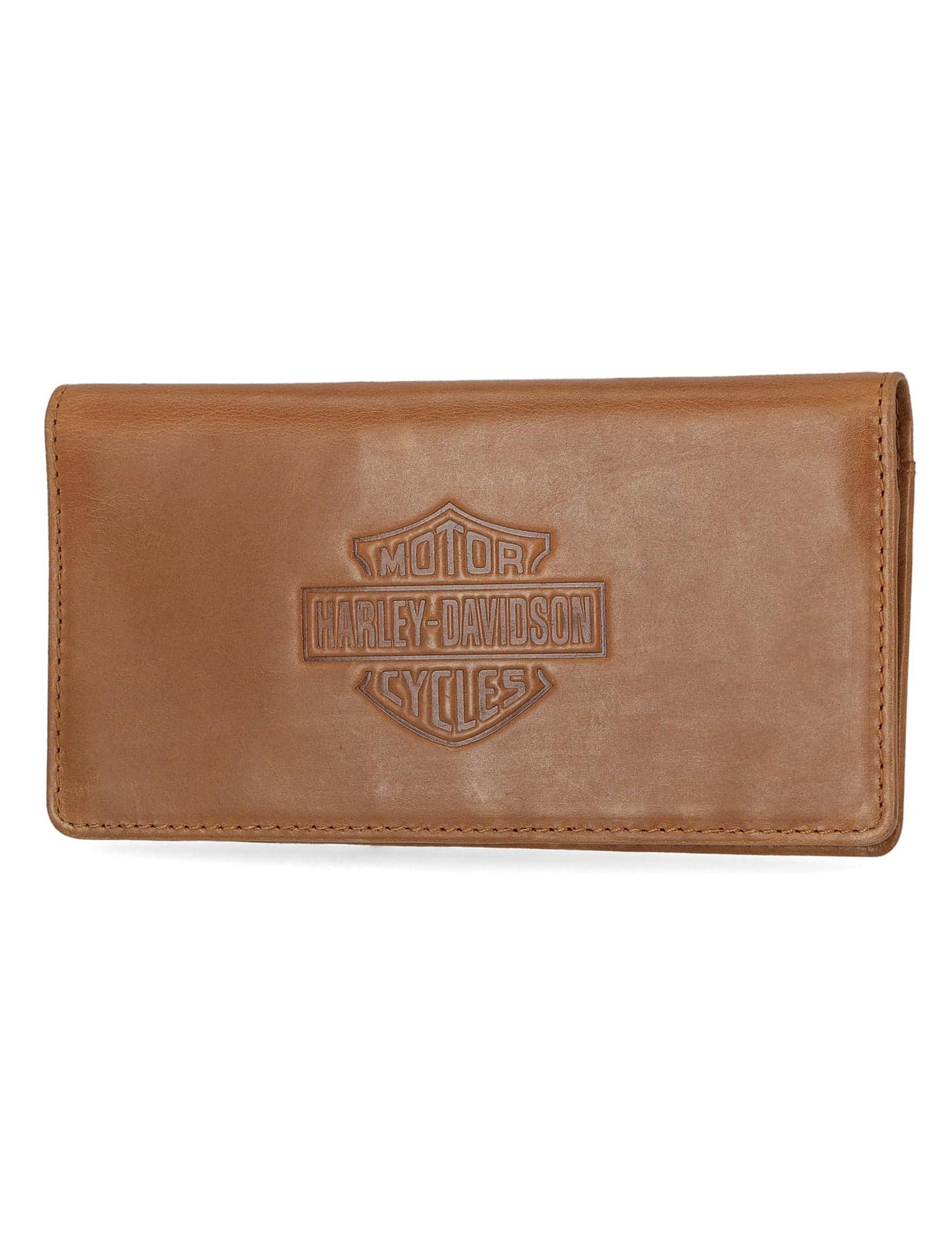 Harley-Davidson Men's Leather RFID Blocking Rodeo Wallet, Cognac (Indo), Standard