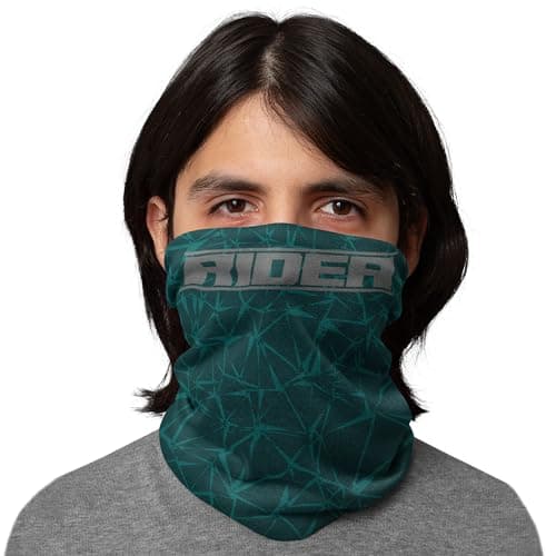 WANDERLOOMS Rider Reflective UV Protection Unisex Bandana Mask for Men & Women | Antibacterial Polygiene Neck Gaiter | Breathable Headwrap & Headscarf | Lightweight Free Size Biking