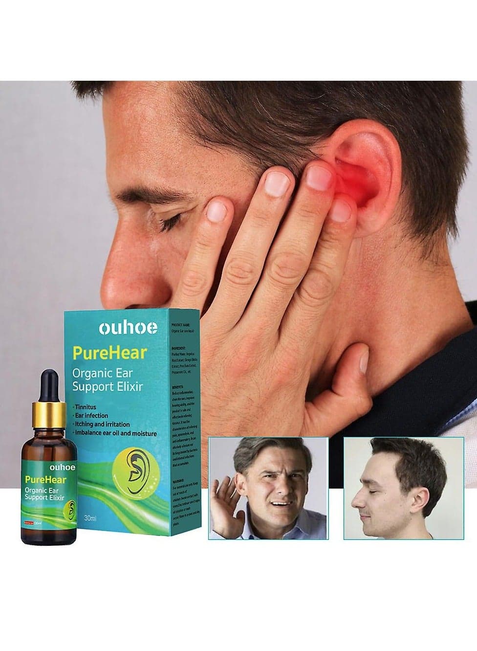 Organic Ear Support Elixir Natural Ear Drops For Tinnitus Symptoms Treatment